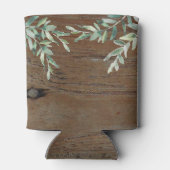 Waterverf verlaat bijtend hout Bride Groom Wedding Blikjeskoeler (Achterkant)