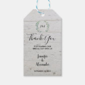 Waterverf verlaat bijthout Dank je bruiloft Cadeaulabel (Voorkant)