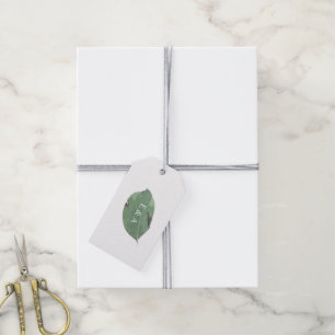 Waterverf verlaat bruiloft gunst label 2 cadeaulabel