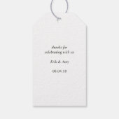 Waterverf verlaat bruiloft gunst label 2 cadeaulabel (Achterkant)