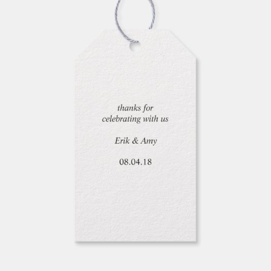 Waterverf verlaat bruiloft gunst label cadeaulabel (Achterkant)