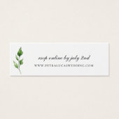 Waterverf verlaat bruiloft website RSVP Mini Visitekaartjes (Voorkant)