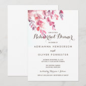 Waterverf verlaat chique repetitiediner kaart (Voorkant / Achterkant)