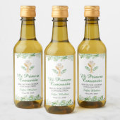 Waterverf verlaat eerste communie klein spaans wijn etiket (Flessen)