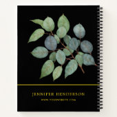 Waterverf verlaat elegante goudprofessional notitieboek (Achterkant)