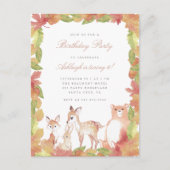 Waterverf Verlaat en Bosland Verjaardag Uitnodiging Briefkaart (Voorkant)