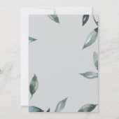 Waterverf verlaat en script | Aangepaste geboorted Kaart (Achterkant)