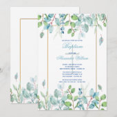 Waterverf verlaat godsdienstige uitnodiging (Voorkant / Achterkant)