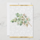 Waterverf verlaat gouden oliefanter op zaterdag kaart (Achterkant)