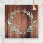 Waterverf verlaat hout Bruiloft Dank U Bedankjes Labels (Achterkant)