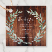 Waterverf verlaat hout Bruiloft Dank U Bedankjes Labels (Voorkant)