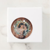 Waterverf verlaat hout Dank u foto bruiloft Bedankjes Labels (In situ)