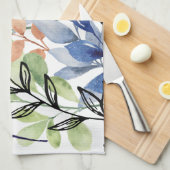 Waterverf verlaat keukenhanddoeken (Quarter Fold)