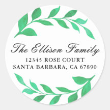 Waterverf verlaat met flesachtige groene kruid