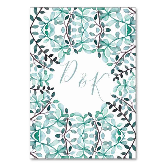 Waterverf Verlaat Monogram accommodatiekaarten Kaart (Achterkant)