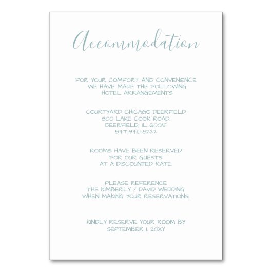 Waterverf Verlaat Monogram accommodatiekaarten Kaart (Voorkant)