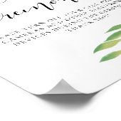 Waterverf verlaat ononderbroken ceremonie bruiloft poster (Hoek)