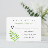 Waterverf verlaat RSVP Kaartje (Staand voorkant)