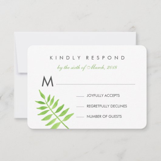 Waterverf verlaat RSVP Kaartje (Voorkant)