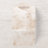 Waterverf verlaat rustieke elegante Folie bruiloft All In One Uitnodiging (Buiten)