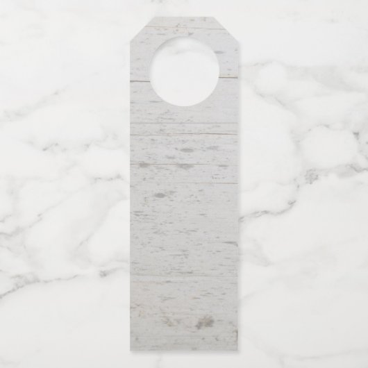 Waterverf verlaat rustieke houten bruiloft Dank u Flessenhanger (Achterkant)