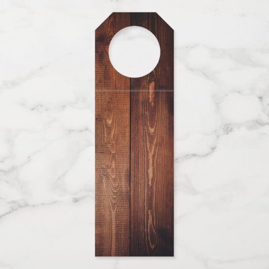 Waterverf verlaat rustieke houten bruiloft Dank u Flessenhanger (Achterkant)