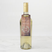 Waterverf verlaat rustieke houten bruiloft Dank u Flessenhanger (Op fles)