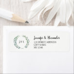 Waterverf verlaat rustige eengrammaticale bruiloft etiket<br><div class="desc">Etiketten voor botanische waterverf,  monogrammed,  Wedding Return Address Labels. Voeg een charme toe aan je trouwcorrespondentie met deze waterverf olijfbladeren trouwetiketten. U kunt de namen,  het adres en de monogrammen gemakkelijk veranderen.</div>