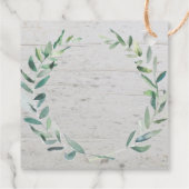 Waterverf verlaat rustige houtmonogram dank je bedankjes labels (Achterkant)