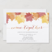 Waterverf verlaat Thanksgiving op uitnodiging (Voorkant)