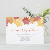 Waterverf verlaat Thanksgiving op uitnodiging (Staand voorkant)