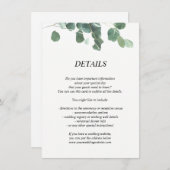 Waterverf verlaat trouwgegevens / informatiekaart informatiekaartje (Voorkant / Achterkant)