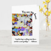 Waterverf verlaat - U bent mijn hartelijke groet Kaart (Gele Bloem)