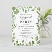 Waterverf verliest Groene Lijst Engagement Party Kaart (Staand voorkant)