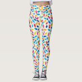 Waterverf verliest patroon leggings (Voorkant)