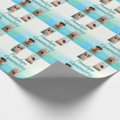 Waterverf Verloop Aangepaste naam, sport en foto Cadeaupapier (Hoek)