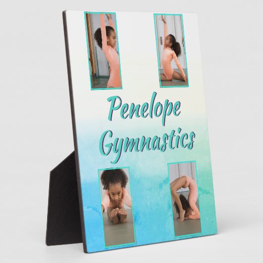 Waterverf Verloop Aangepaste naam, sport en foto Fotoplaat (Zijkant)