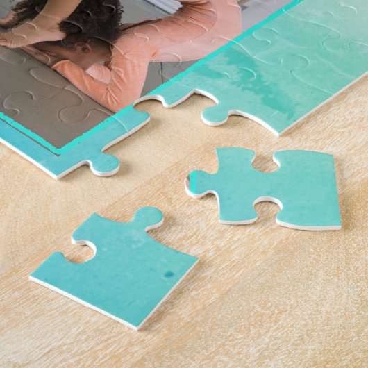 Waterverf Verloop Aangepaste naam, sport en foto Legpuzzel (Zijkant)