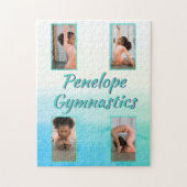 Waterverf Verloop Aangepaste naam, sport en foto Legpuzzel (Verticaal)