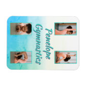 Waterverf Verloop Aangepaste naam, sport en foto Magneet (Horizontaal)