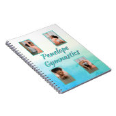 Waterverf Verloop Aangepaste naam, sport en foto Notitieboek (Rechterzijde)