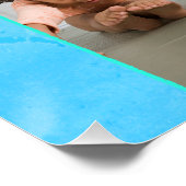 Waterverf Verloop Aangepaste naam, sport en foto Perfect Poster (Hoek)