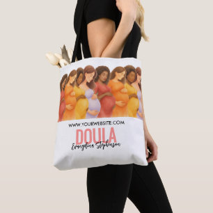 Waterverf Verloskundige ObGyn Geboorte Postpartum Tote Bag