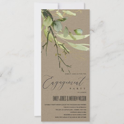 Waterverf VERLOVING LEAFY GREEN KRAFT FOLIAGE Kaart (Voorkant)