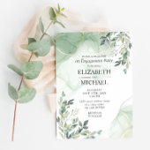 Waterverf Verloving van de Eucalyptus Greenery Kaart