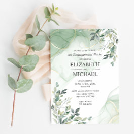 Waterverf Verloving van de Eucalyptus Greenery Kaart