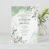 Waterverf Verloving van de Eucalyptus Greenery Kaart (Staand voorkant)