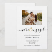 Waterverf Verlovingen ring Foto Verloving Kaart (Voorkant / Achterkant)