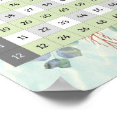 Waterverf Vermenigvuldigingstijdtabel Wiskunde gra Poster (Hoek)