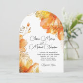 Waterverf Verona Sunset Bloemenboog bruiloft Kaart (Staand voorkant)